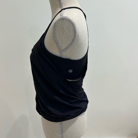 Lululemon No Limit Tank Top Women's Size 4 Stretch Racerback Attached Sports Bra - Picture 2 of 3